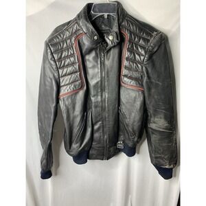 Vintage Maxim Wear Yamaha Mens Sz 44‎ Leather Jacket Vintage Distressed Korea